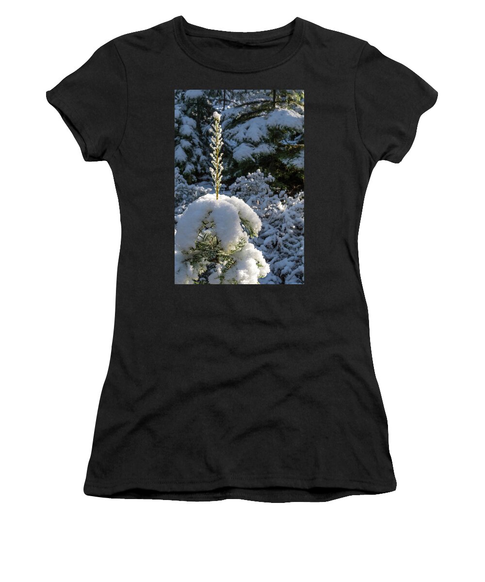 Winter Women's T-Shirt featuring the photograph Crystal Tree by Jan Davies