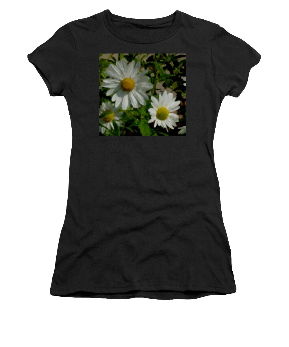 Daisy Women's T-Shirt featuring the digital art Daisies by the number by Anita Burgermeister