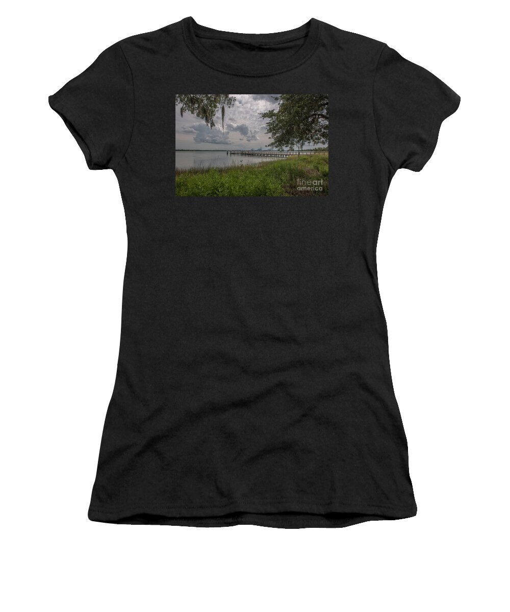 Daniel Island Women's T-Shirt featuring the photograph Daniel Island Waterfront by Dale Powell