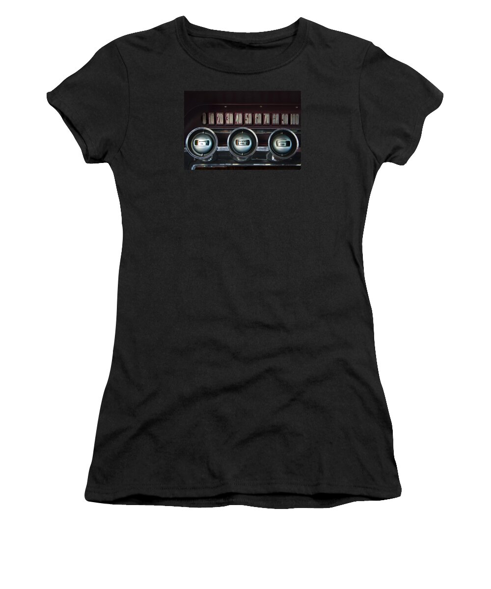 Ford Women's T-Shirt featuring the photograph Dashboard Detail -1966 Ford Thunderbird by Mitch Spence