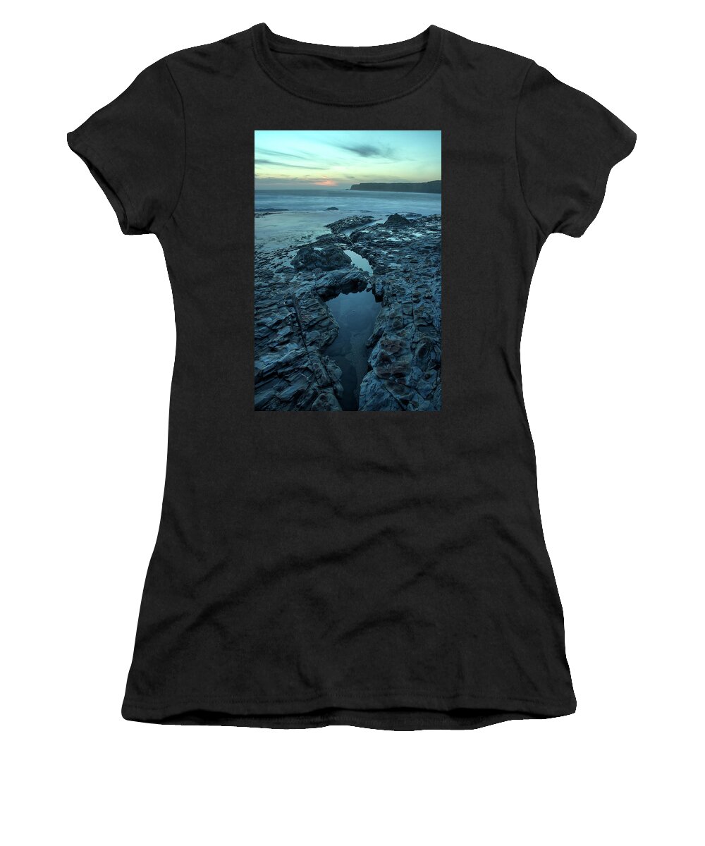 Davenport Women's T-Shirt featuring the photograph Davenport Beach at Sunset by Morgan Wright