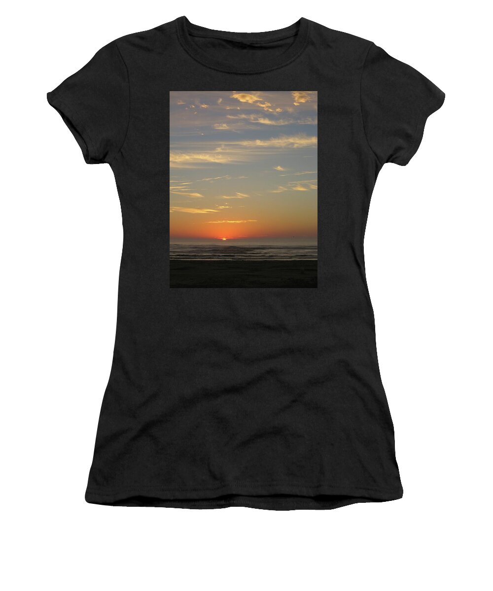 Dawn Women's T-Shirt featuring the photograph Dawn on the Texas Gulf Coast by Judith Lauter