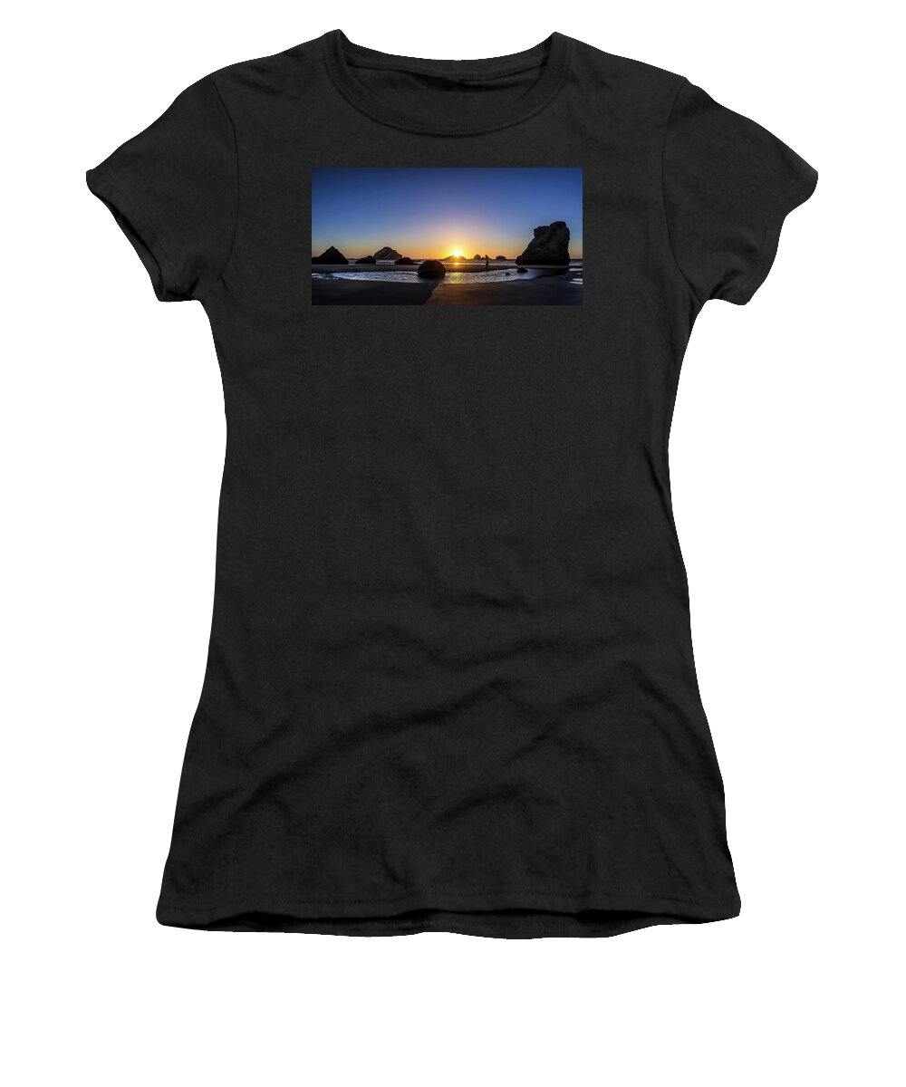 Photography Women's T-Shirt featuring the photograph Day's End at Bandon by Steven Clark
