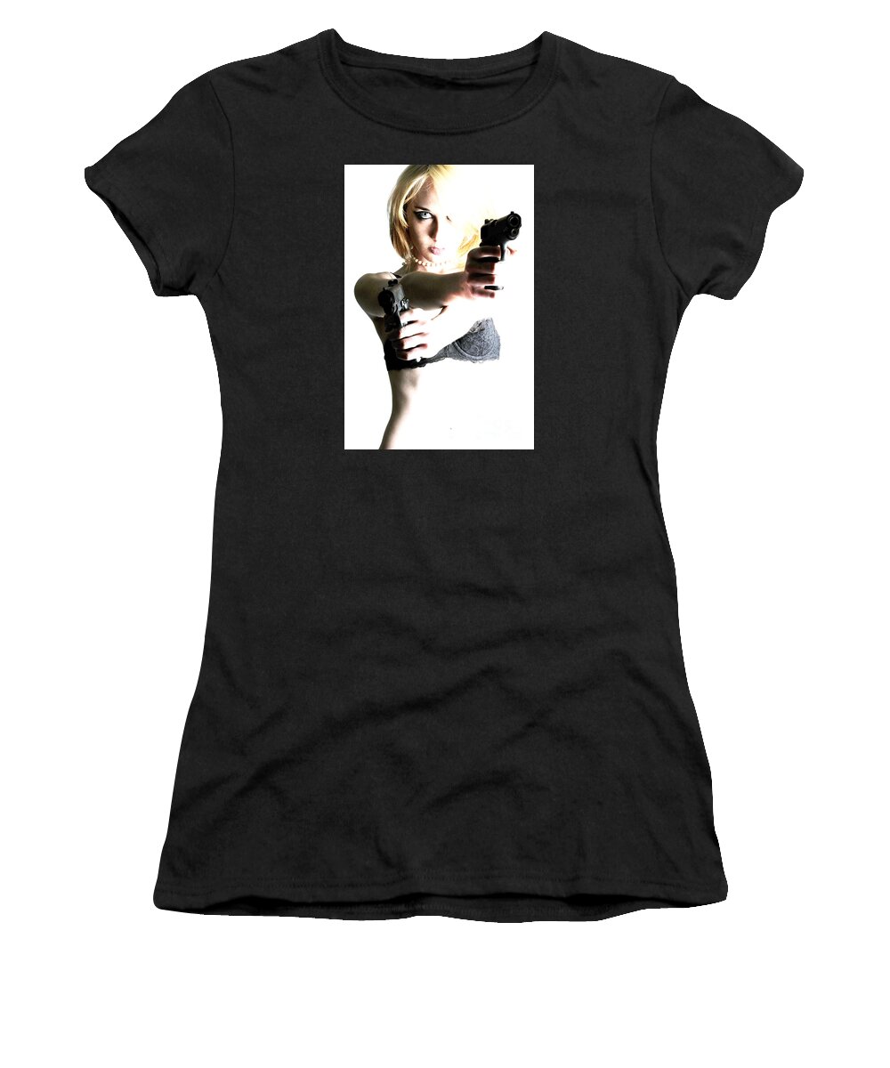 Artistic Women's T-Shirt featuring the photograph Deadly blonde by Robert WK Clark
