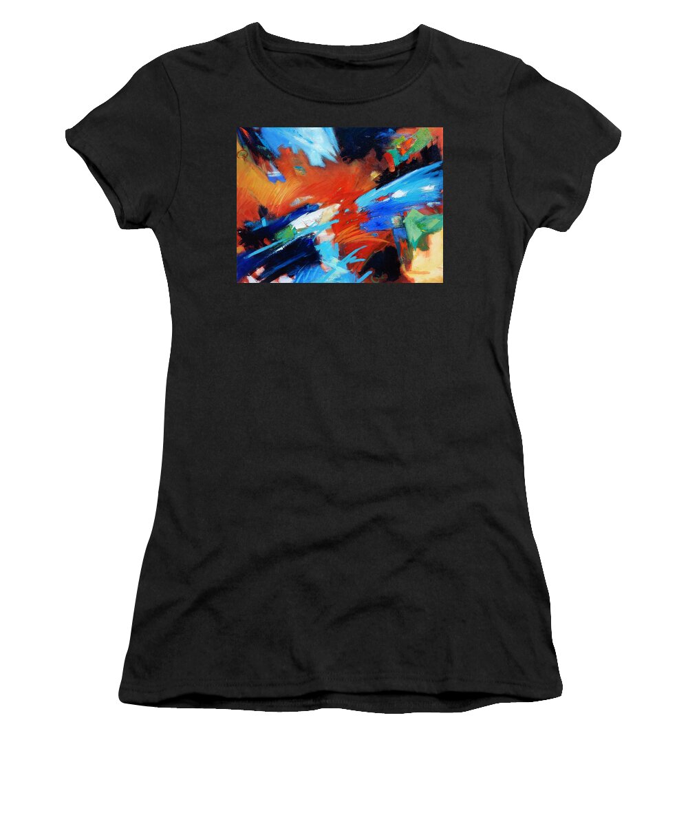 Abstract Women's T-Shirt featuring the painting Demo by Gary Coleman