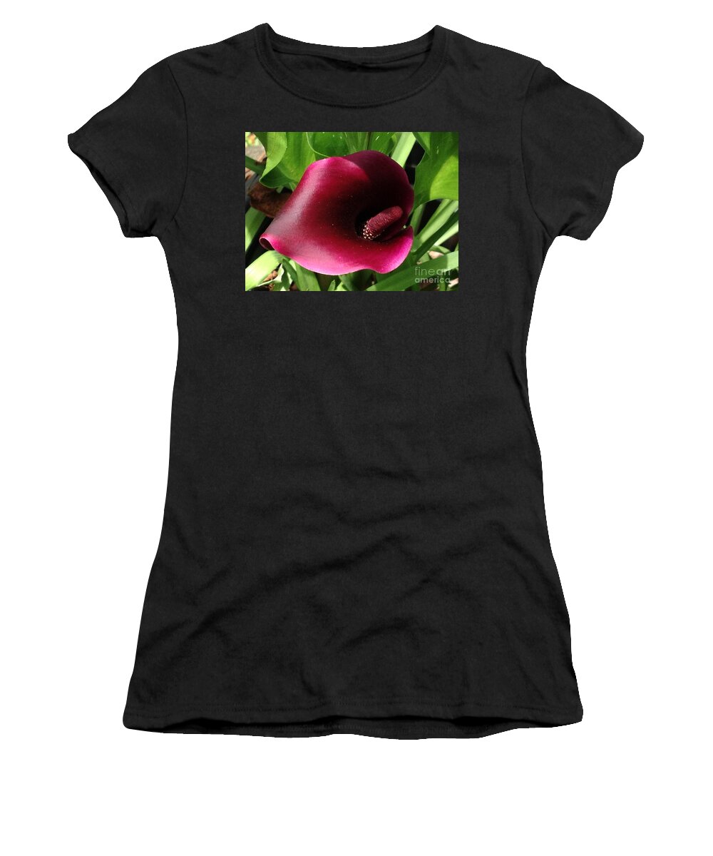 Lily Women's T-Shirt featuring the photograph Depth of a Lily by By Divine Light