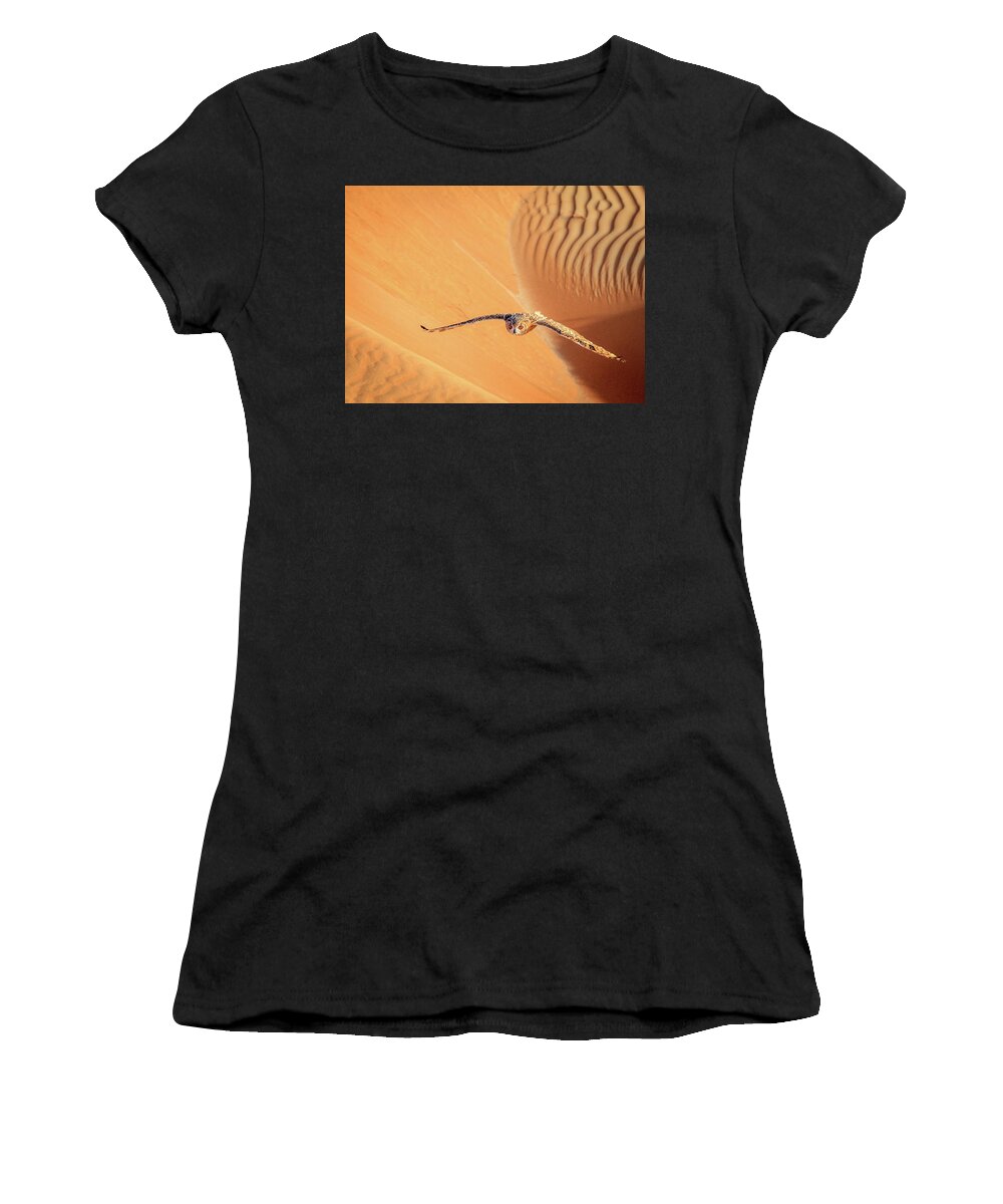 Dubai Women's T-Shirt featuring the photograph Desert Eagle Owl by Alexey Stiop