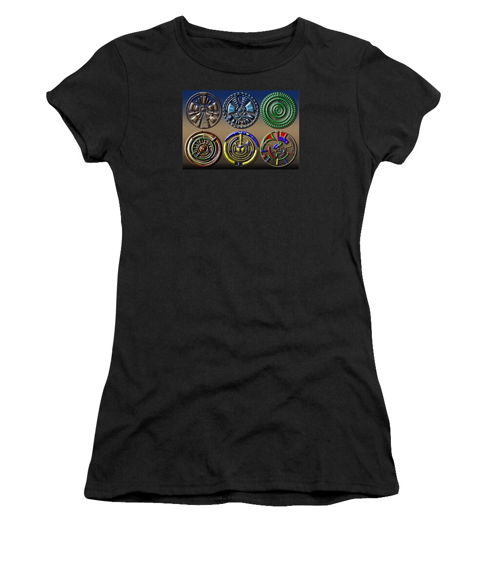 Digital Art Women's T-Shirt featuring the digital art Digital Art Dials by David Yocum