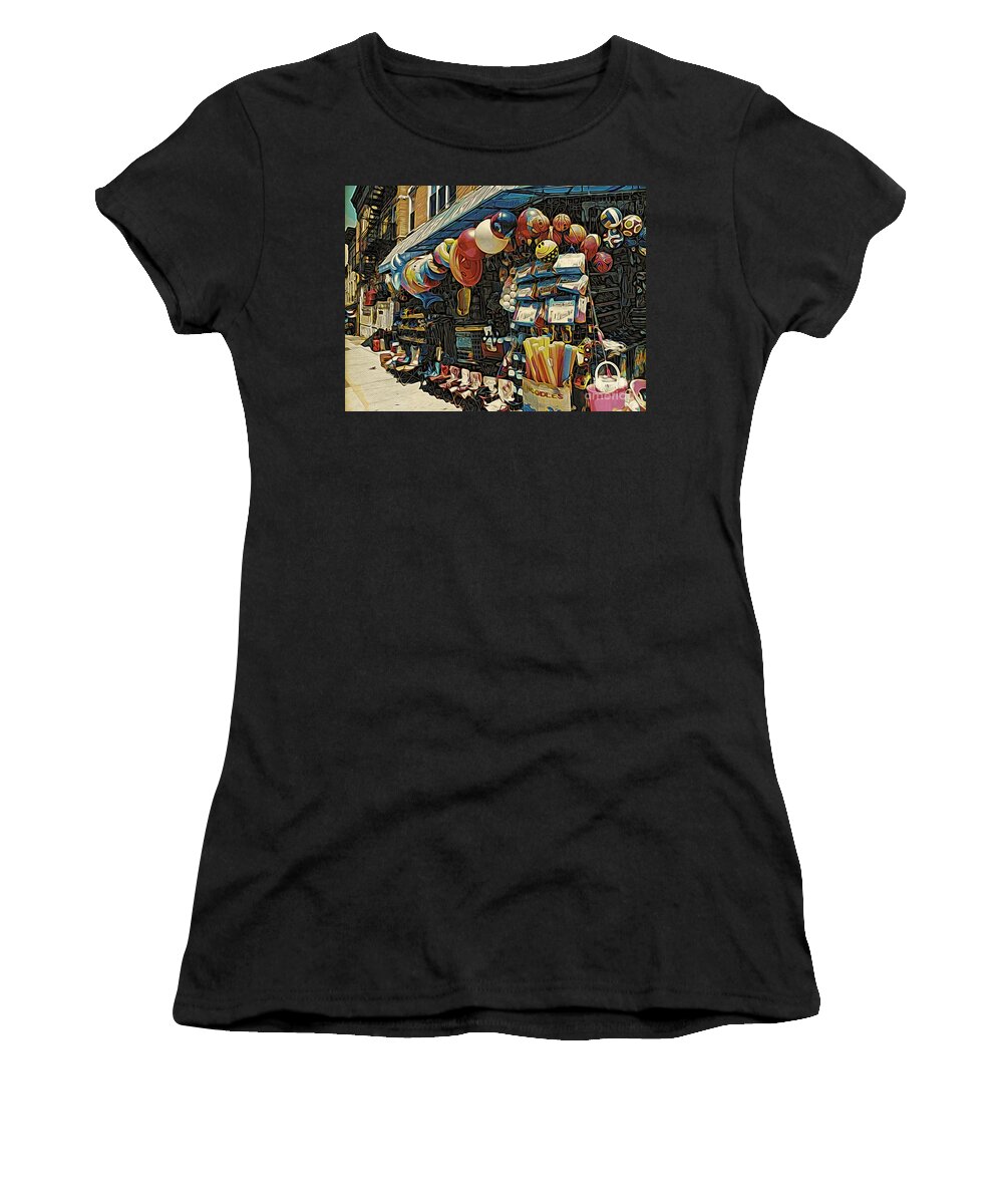 Toys Women's T-Shirt featuring the photograph Discount Toyland by Onedayoneimage Photography