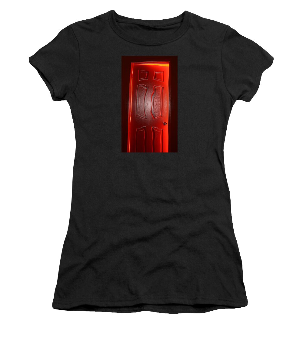 Door Women's T-Shirt featuring the photograph Do Not Enter by Charles Benavidez