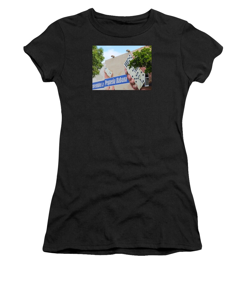 Dominoes Women's T-Shirt featuring the photograph Dominoes by Dart Humeston