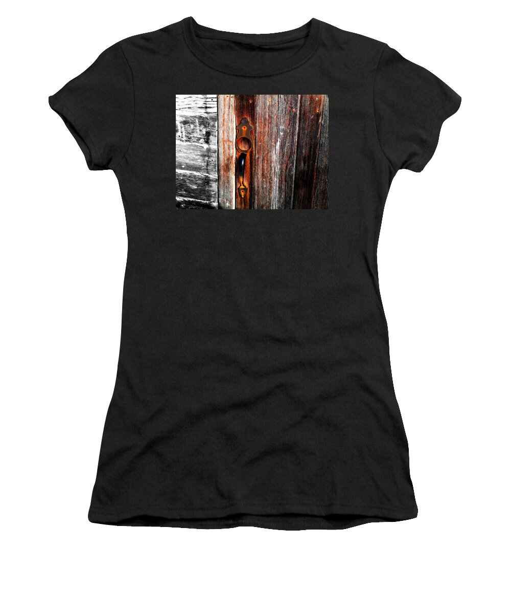 Wood Women's T-Shirt featuring the photograph Door to the Past by Julie Hamilton