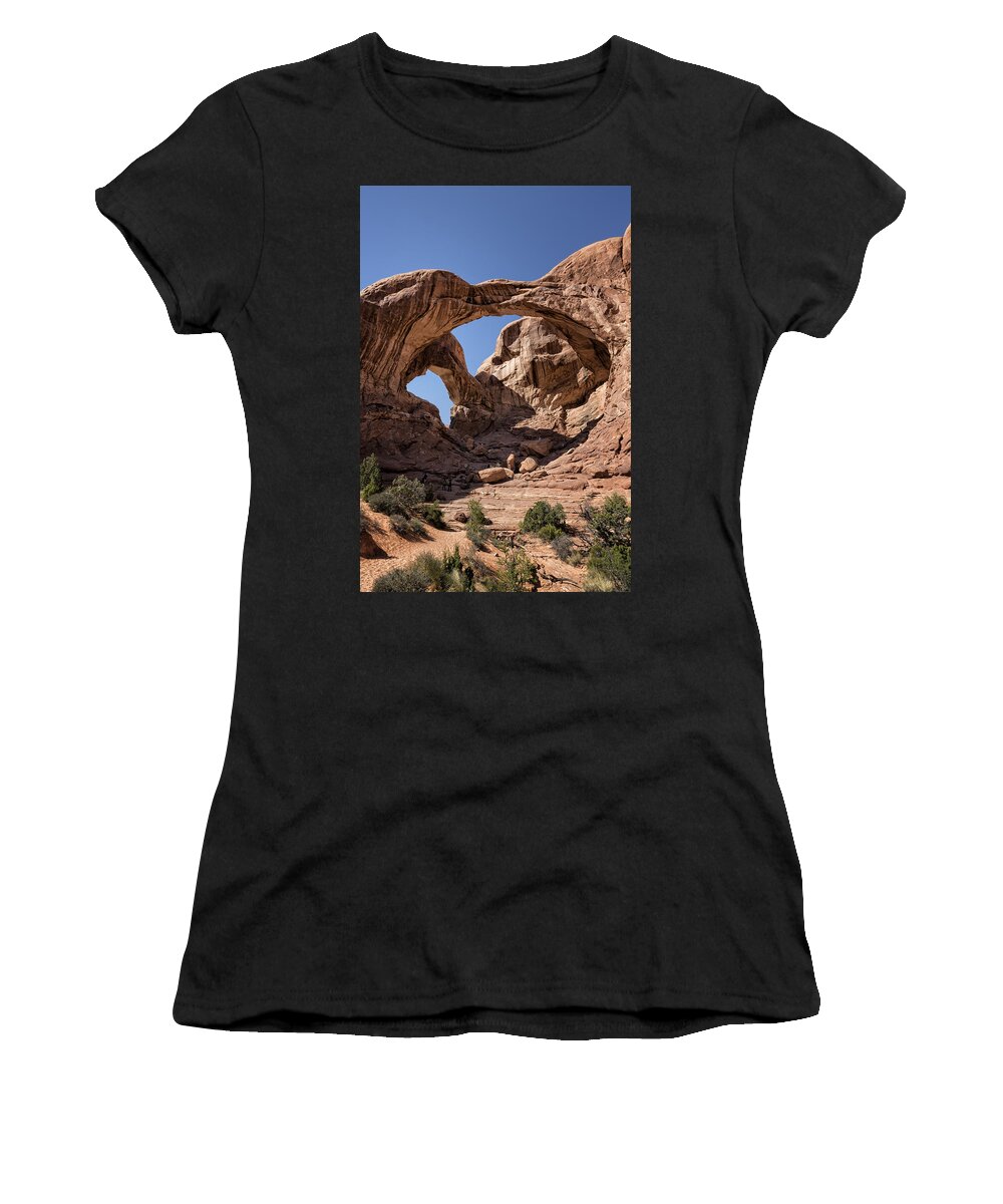 Double Arch Women's T-Shirt featuring the photograph Double Arch - Vertical by Belinda Greb