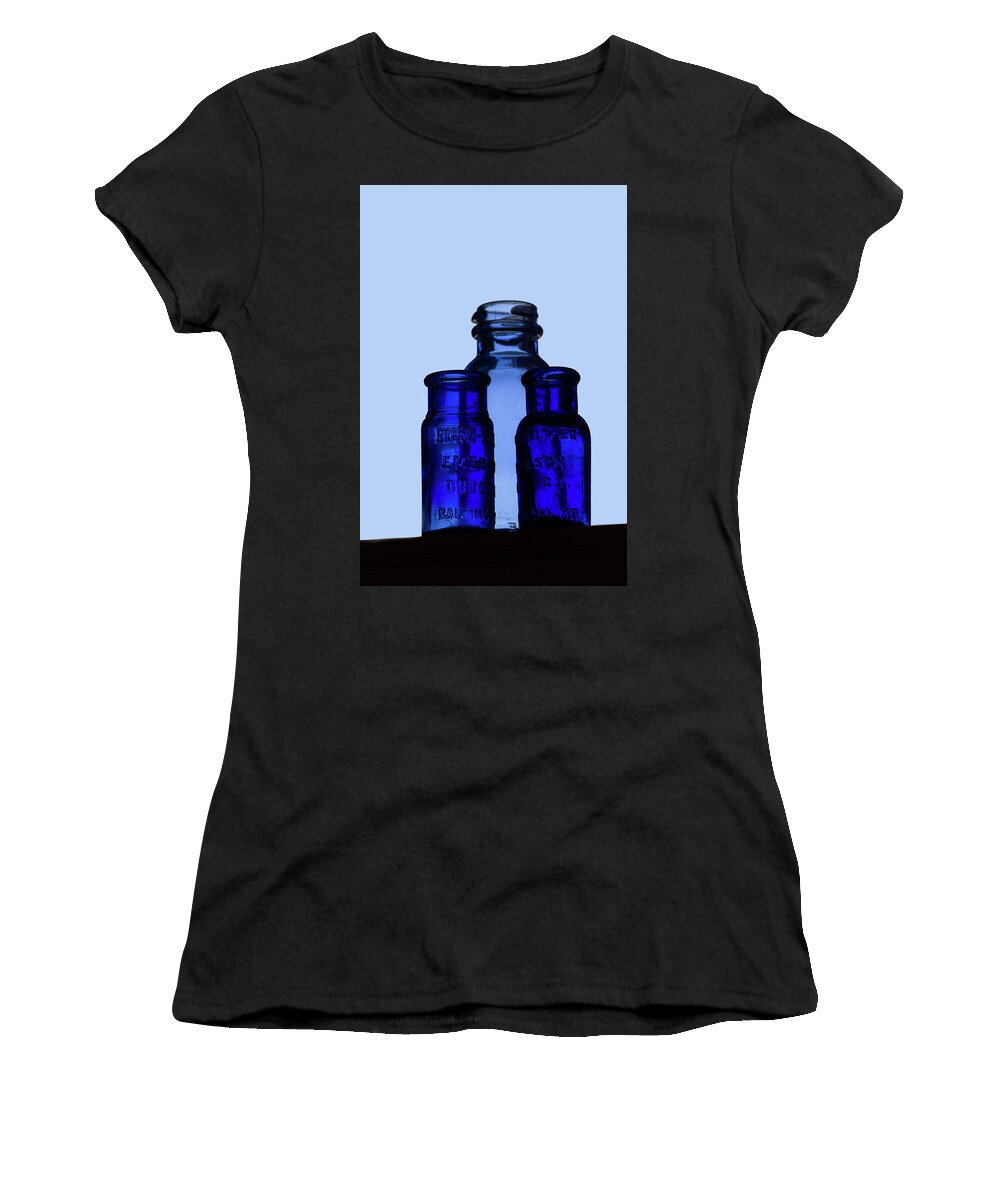 Blue Glass Women's T-Shirt featuring the photograph Double Dose by Guy Shultz