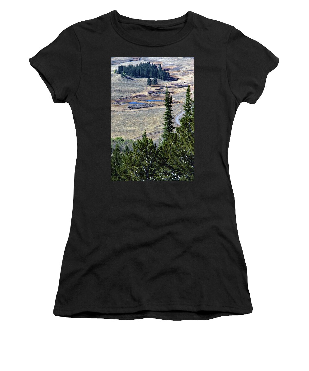 Landscapes Women's T-Shirt featuring the photograph Down in the Valley by John Schneider