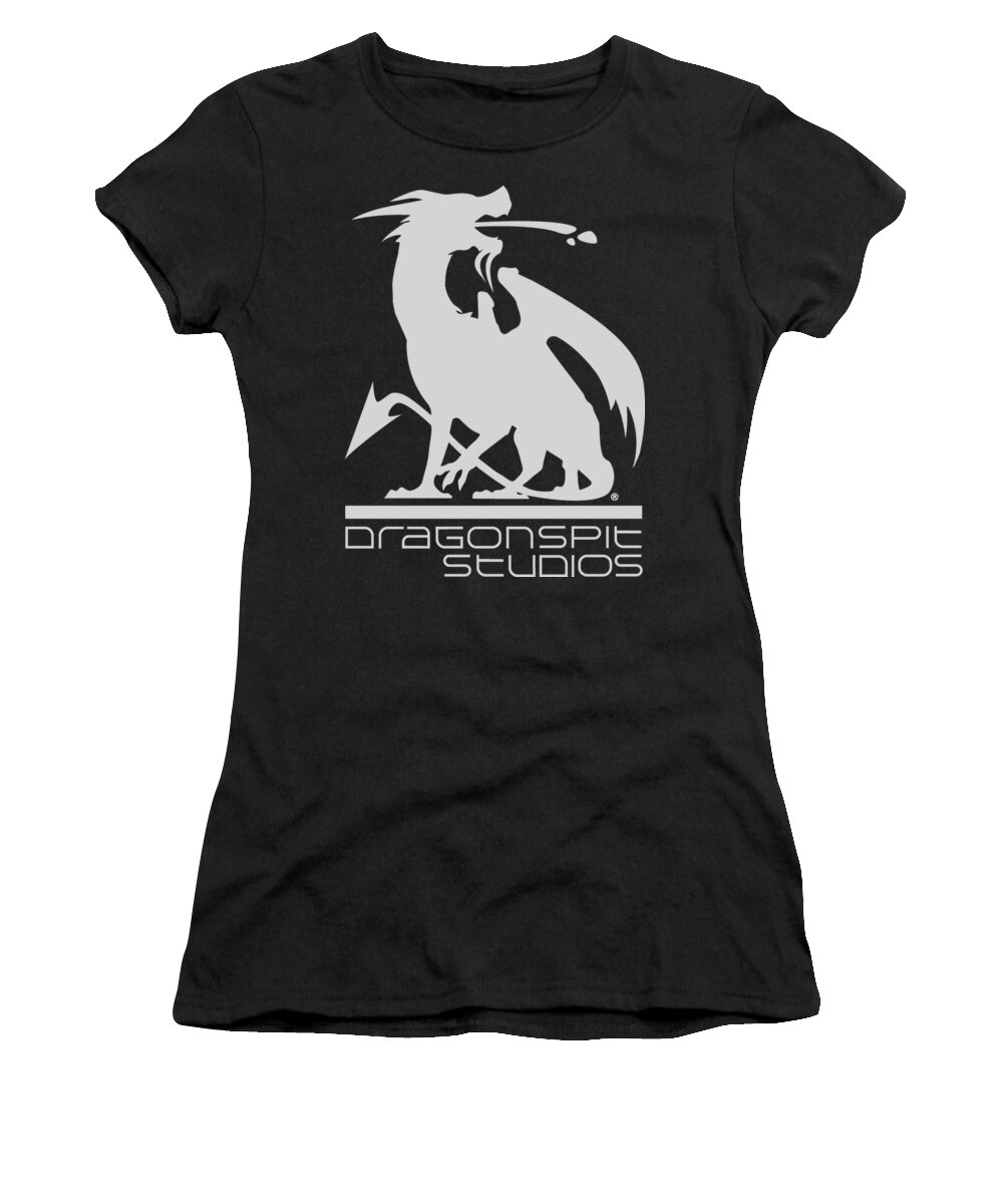  Women's T-Shirt featuring the digital art Dragon Spit Studios Logo by CJ Schmit