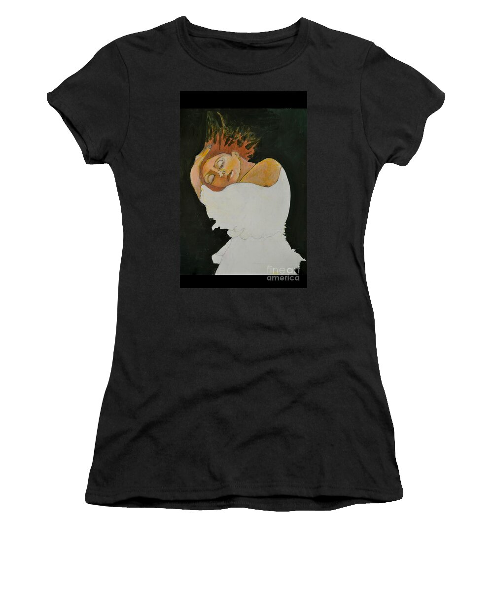 Woman Women's T-Shirt featuring the painting Dreams by Diane montana Jansson