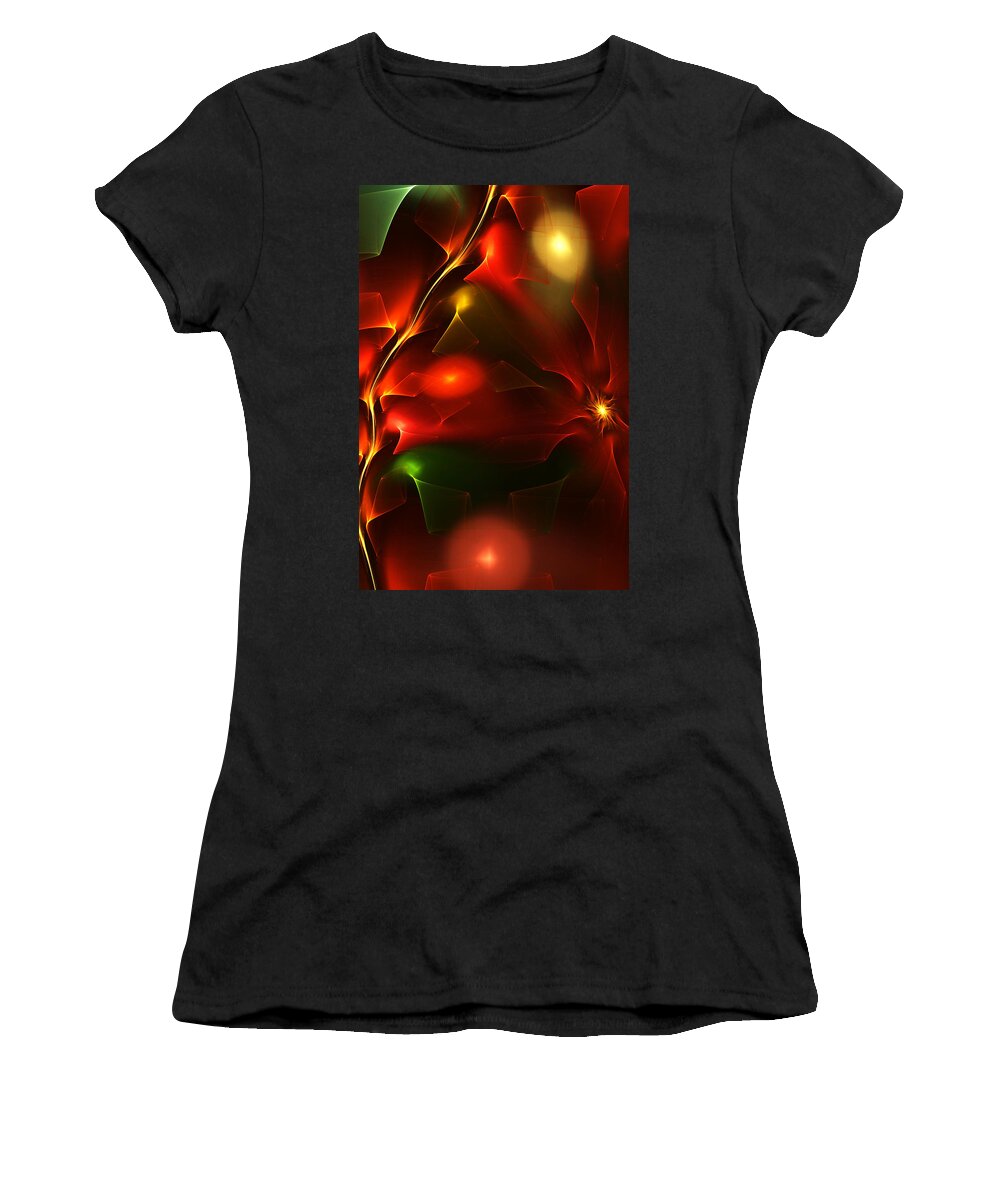 Digital Painting Women's T-Shirt featuring the digital art Dreams of Christmas Past by David Lane