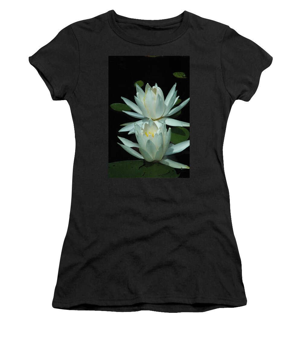 Water Women's T-Shirt featuring the photograph Dual Lilies by David Weeks