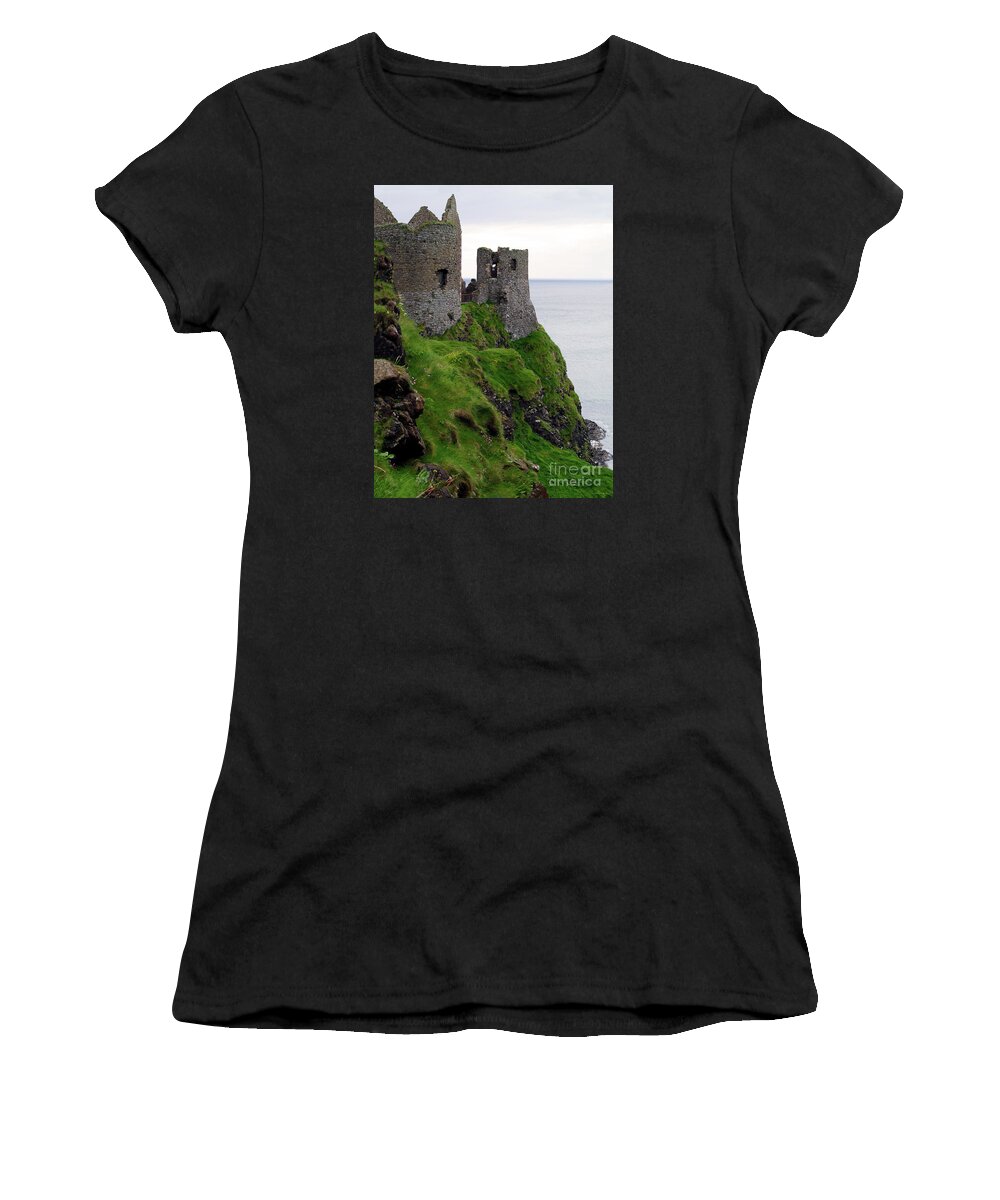 Castle Photography Women's T-Shirt featuring the photograph Dunluce Castle II by Patricia Griffin Brett