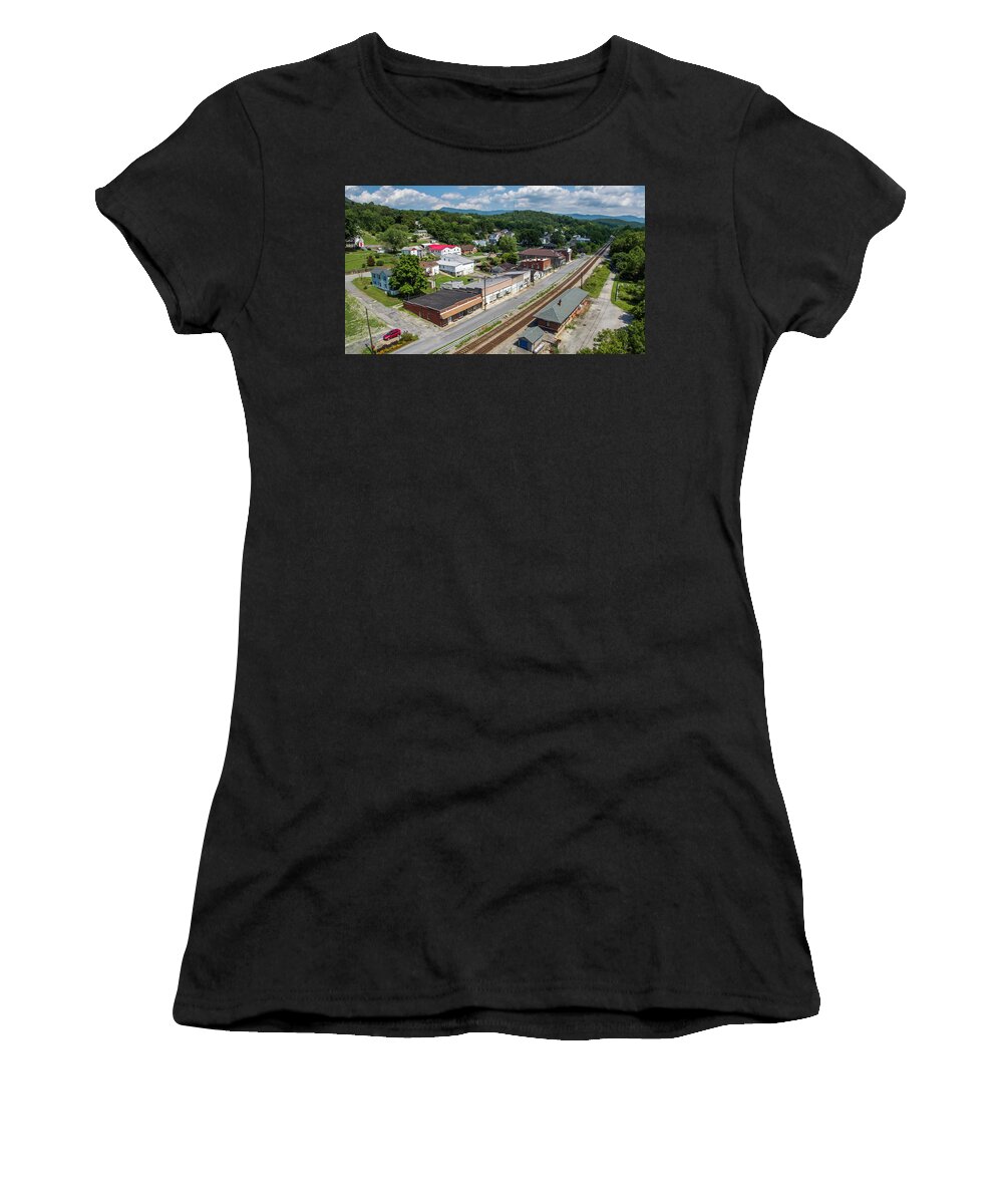 Small Town Women's T-Shirt featuring the photograph Eagle Rock 2 by Star City SkyCams
