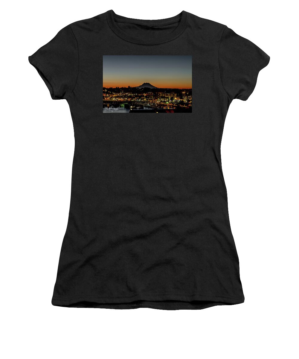 Sunrise Women's T-Shirt featuring the photograph Early Morning in Olympia by Mark Joseph