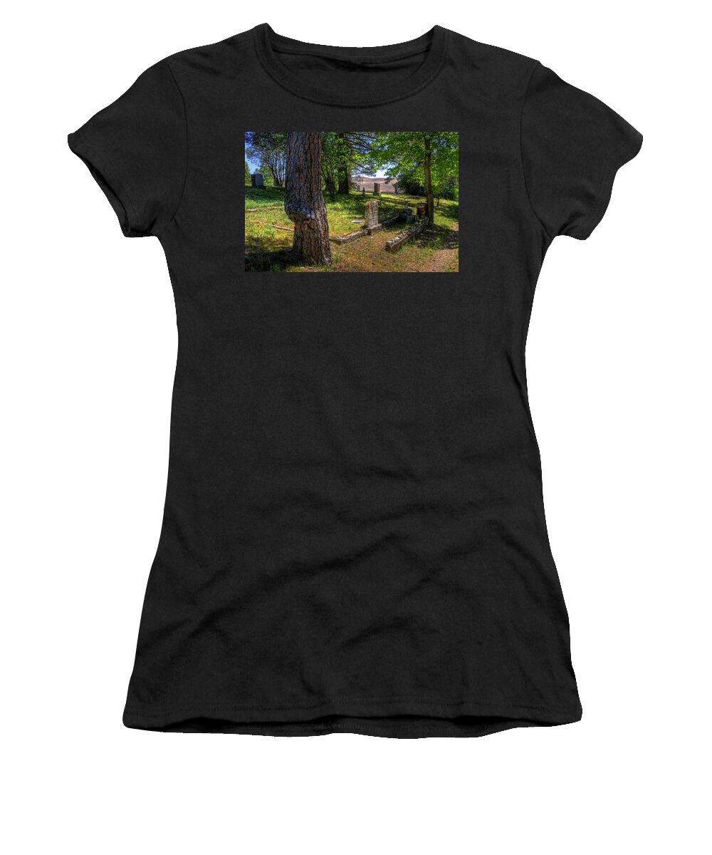 Palouse Women's T-Shirt featuring the photograph Eden Valley Cemetery by Lee Santa