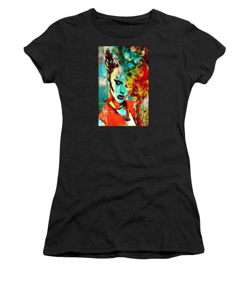 Hair Women's T-Shirt featuring the digital art Electric Hair by Greg Sharpe