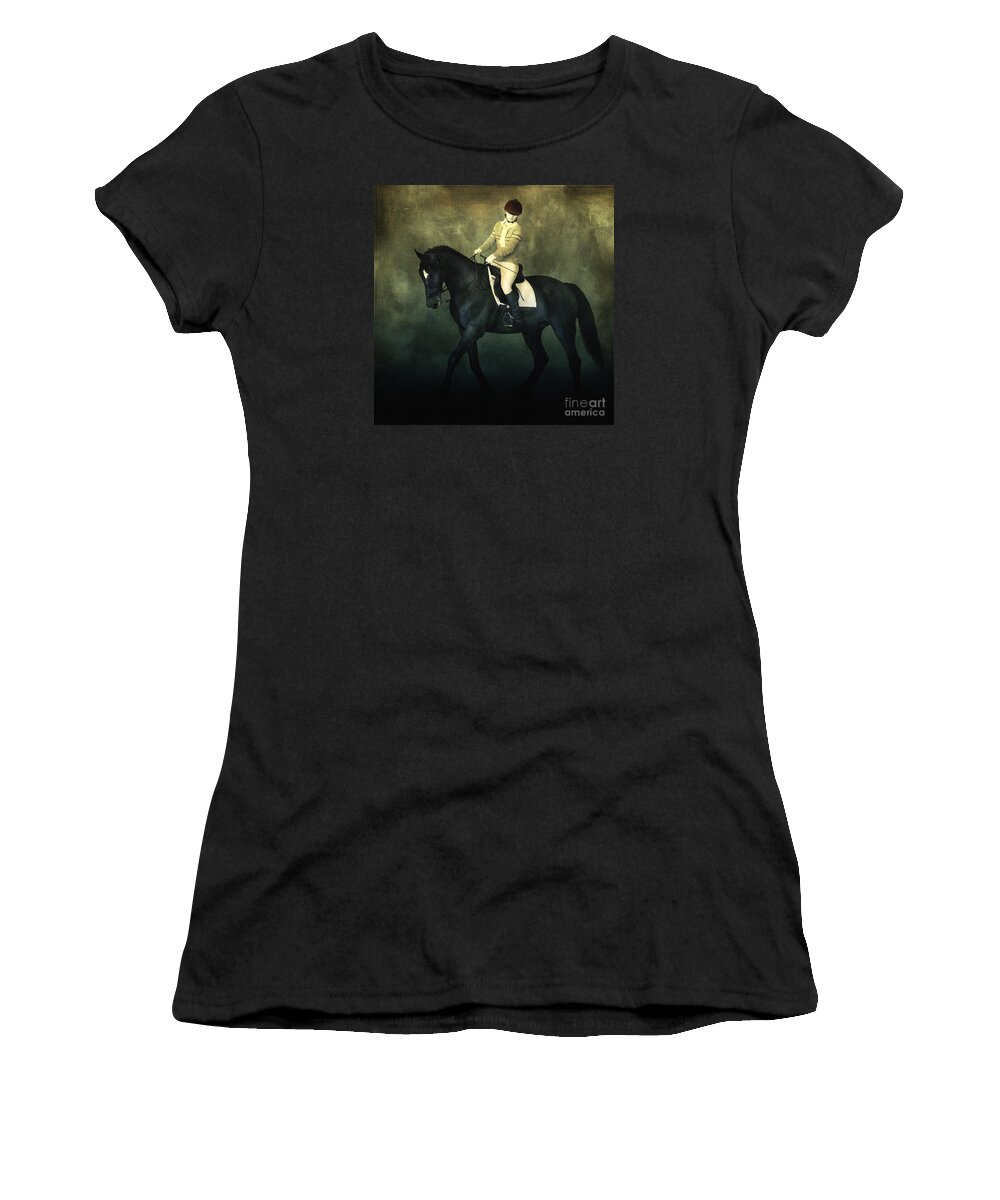 Horse Women's T-Shirt featuring the photograph Elegant Horse Rider by Dimitar Hristov