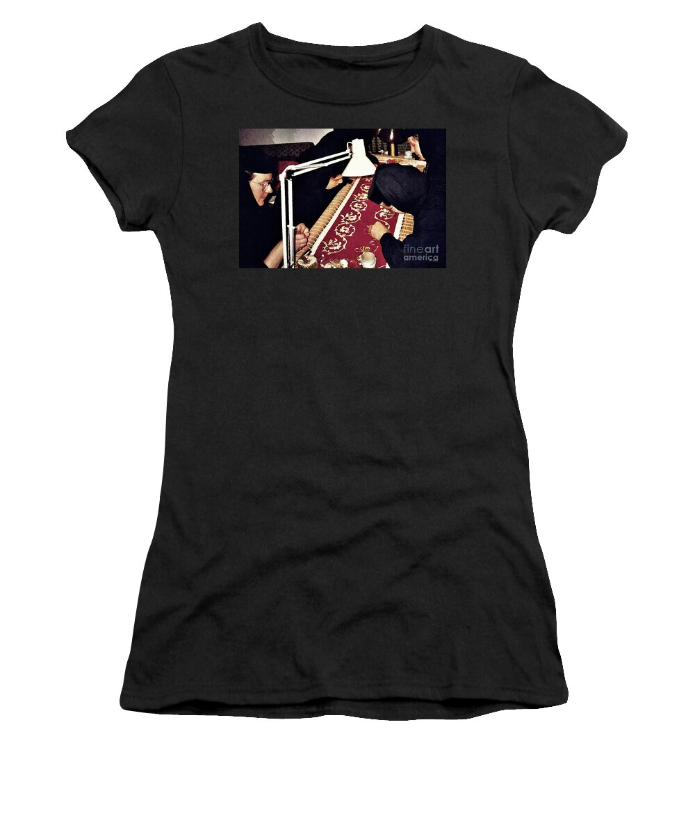 Monastery Women's T-Shirt featuring the photograph Embroidery Workshop by Sarah Loft