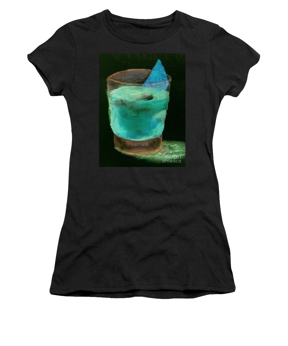 Still Life Women's T-Shirt featuring the painting Emerald Isle by Vesna Antic