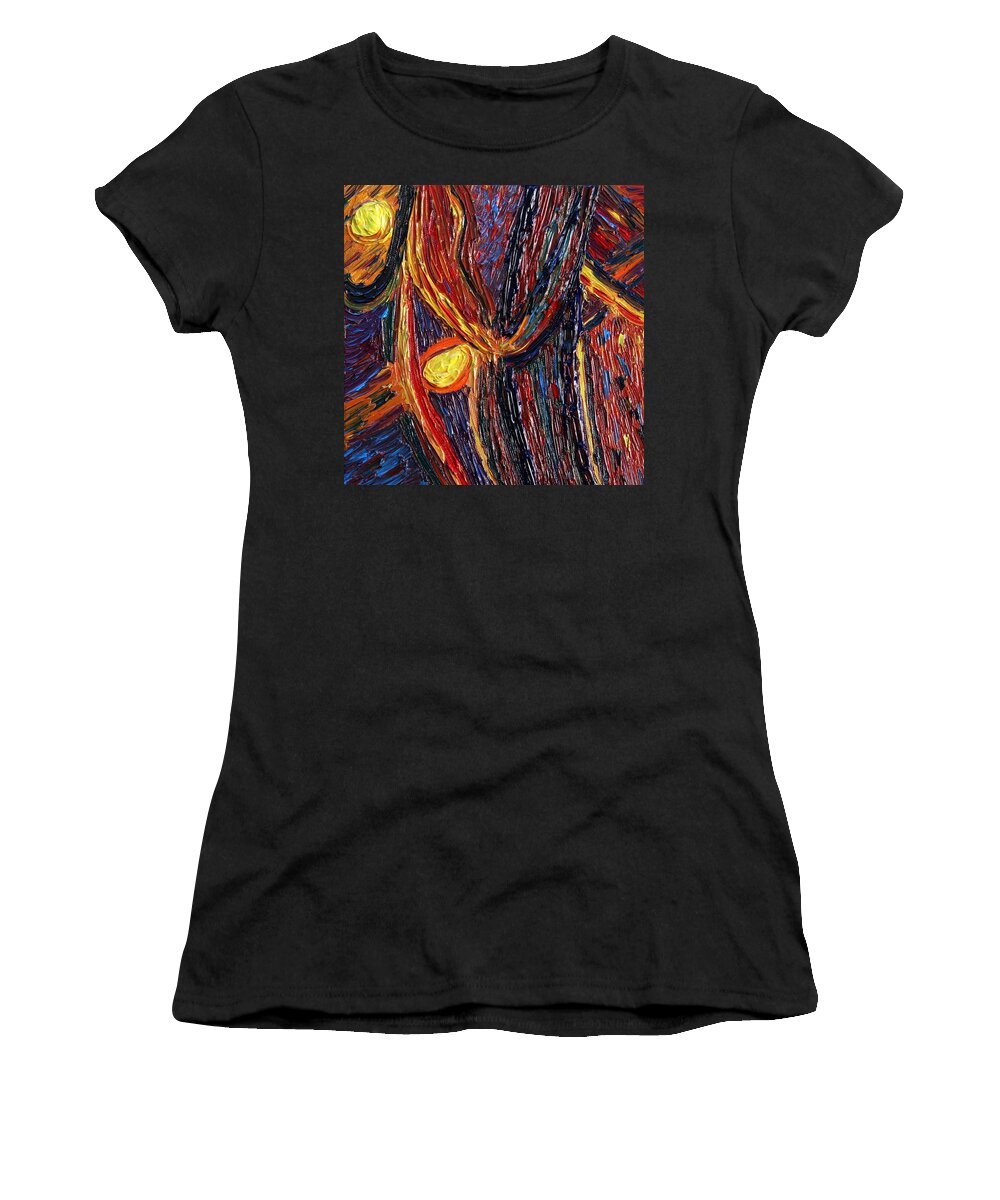 Energy Women's T-Shirt featuring the painting Energy of Two by Vadim Levin