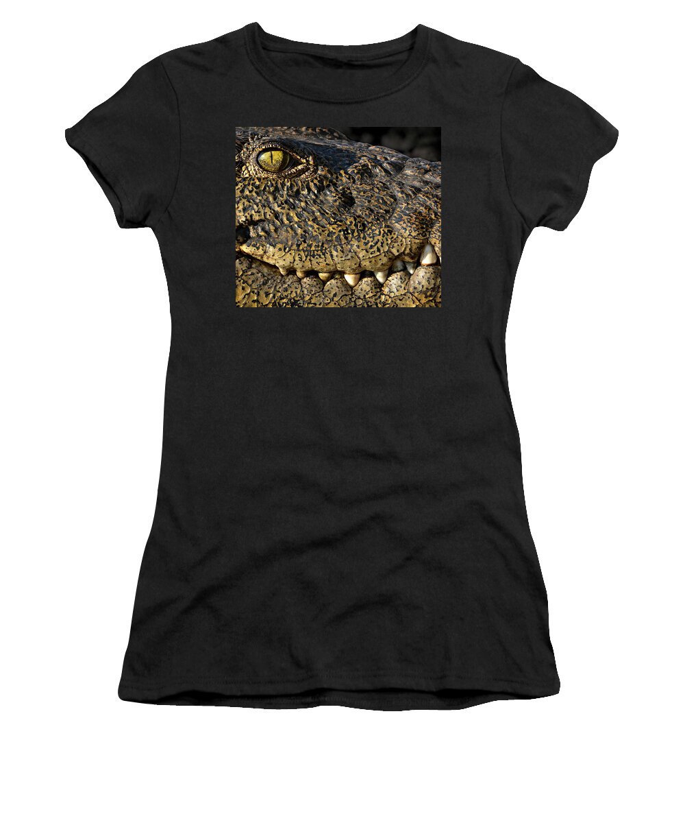Crocodile Women's T-Shirt featuring the photograph Epitome of Evil by Joe Bonita