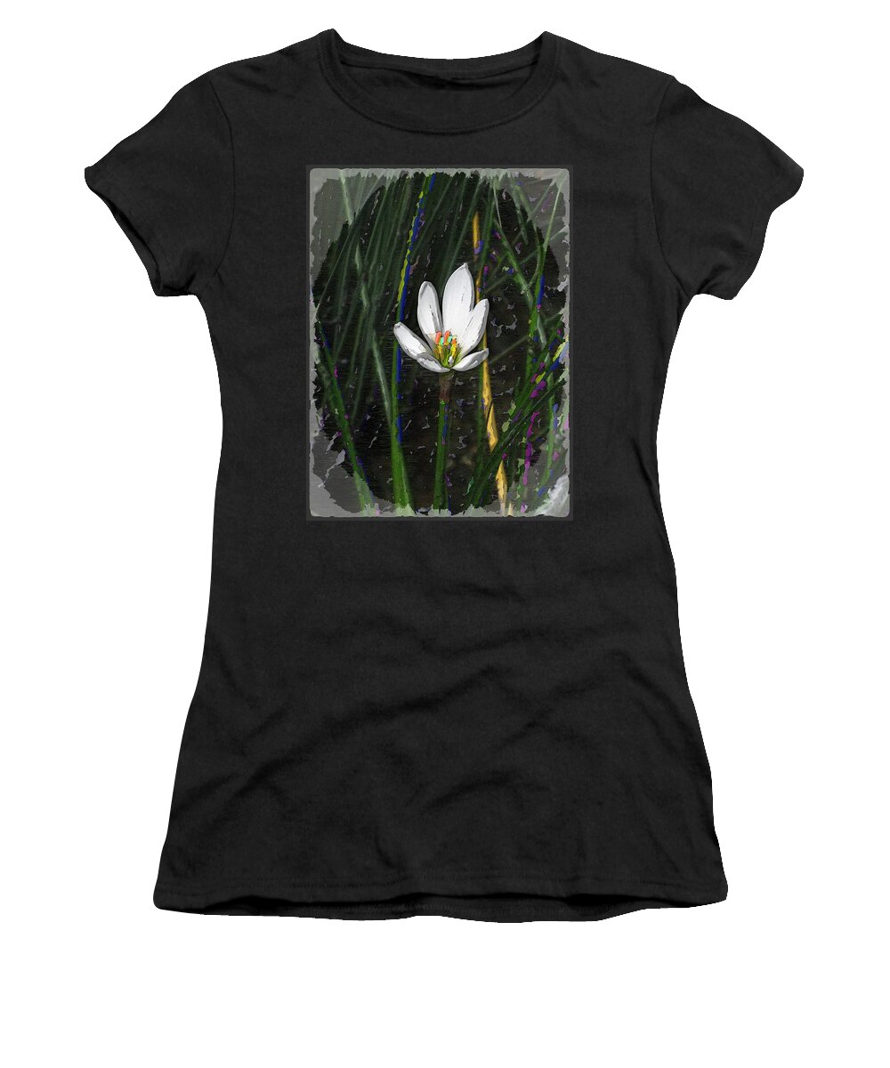 Estuary Women's T-Shirt featuring the digital art Estuary Elegance by Tim Allen