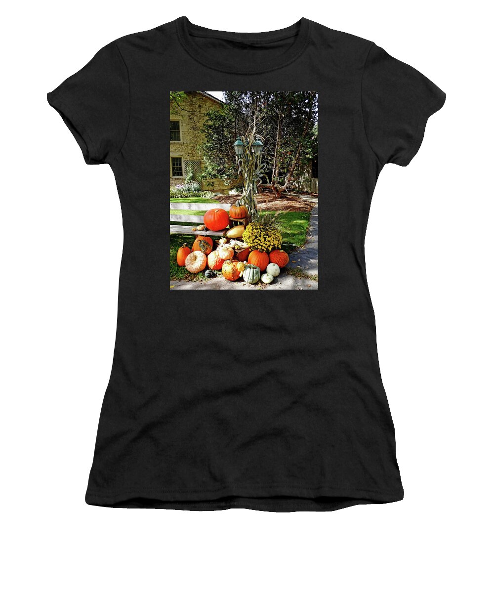 Squash Women's T-Shirt featuring the photograph Fall Display by Debbie Oppermann