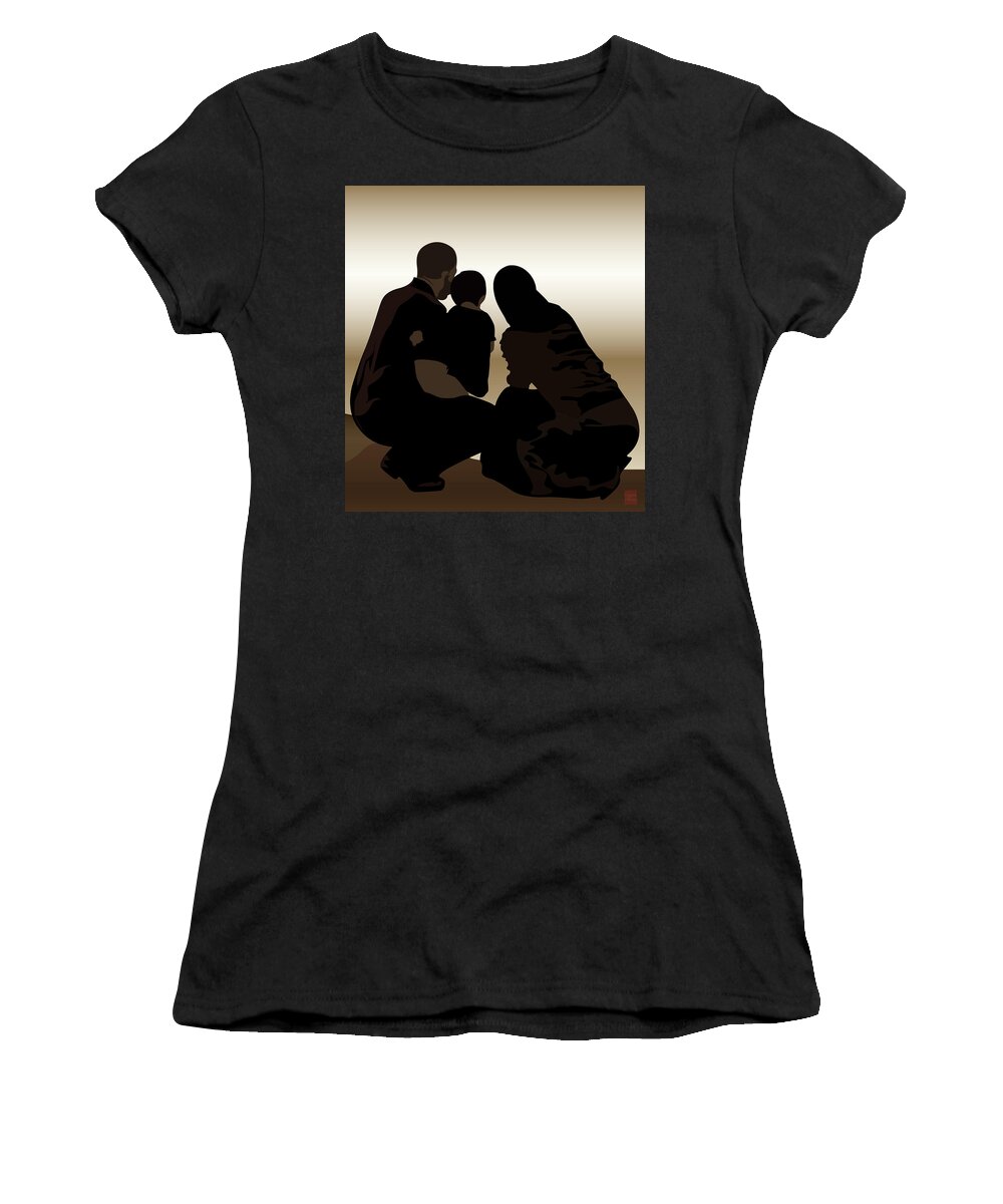Family Women's T-Shirt featuring the digital art Print #2 by Scheme Of Things Graphics