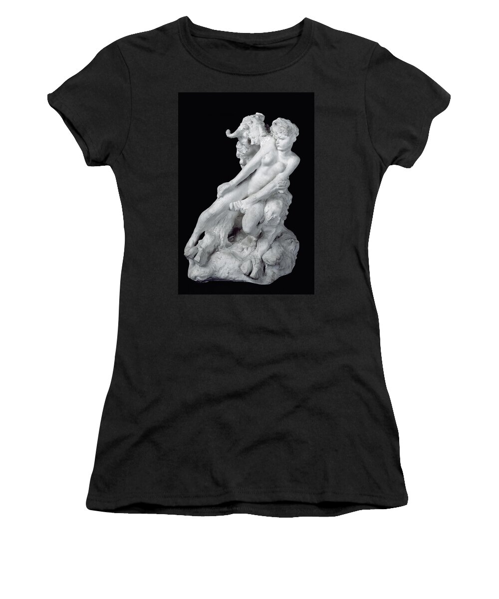 Rodin Women's T-Shirt featuring the photograph Faun and Nymph by Auguste Rodin