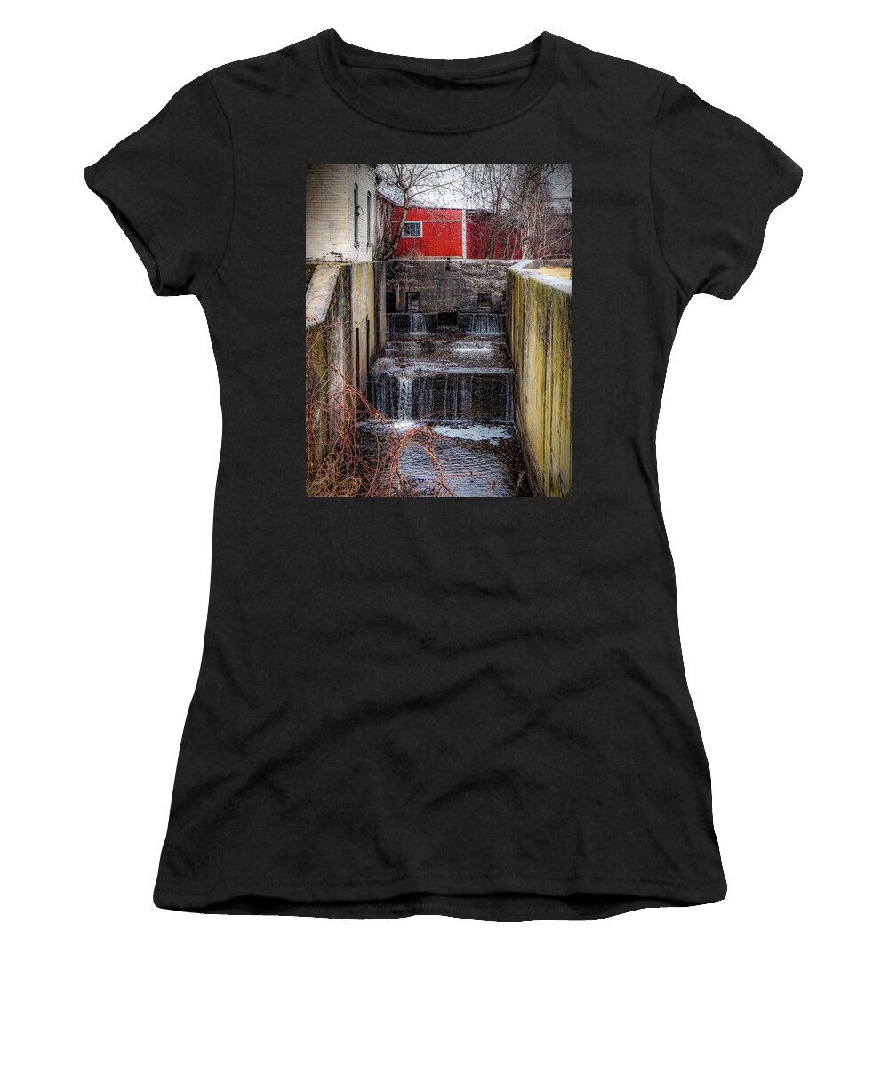  Women's T-Shirt featuring the photograph Feeder Canal Lock 13 by Kendall McKernon