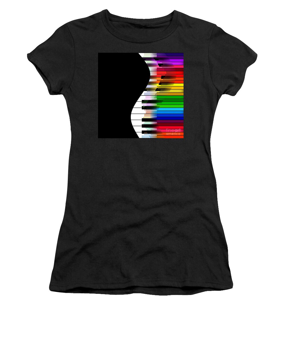 Abstract Women's T-Shirt featuring the digital art Feel the Music by Klara Acel