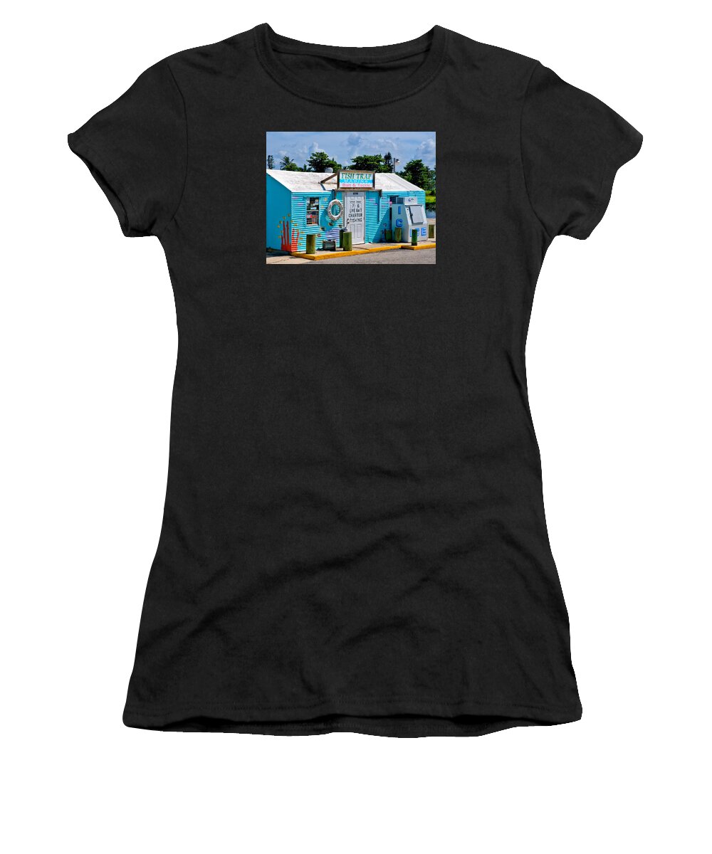 Bonita Springs Women's T-Shirt featuring the photograph Fish Trap Marina in Bonita Springs Florida by Ginger Wakem