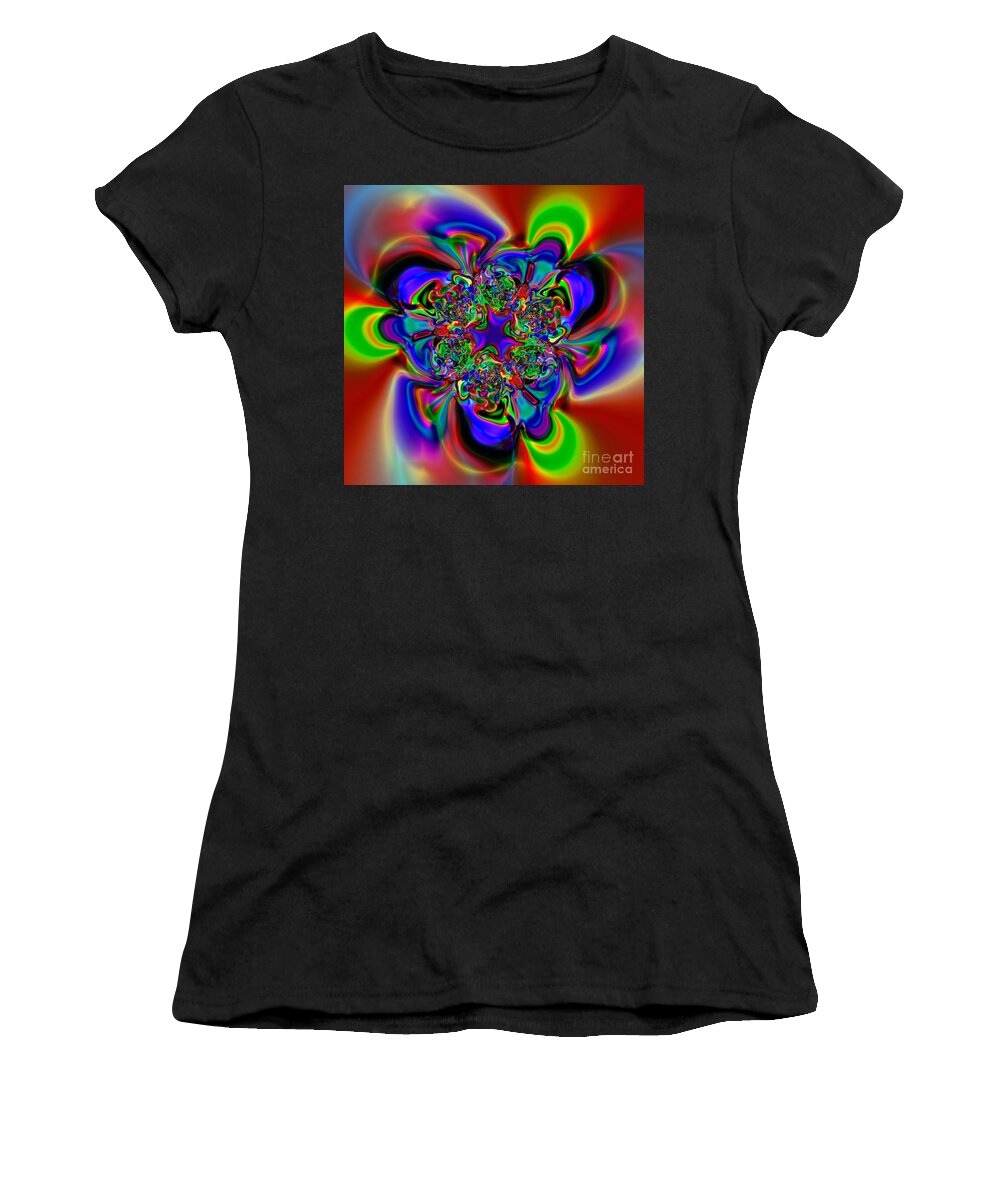 Abstract Women's T-Shirt featuring the digital art Flexibility 49L by Rolf Bertram