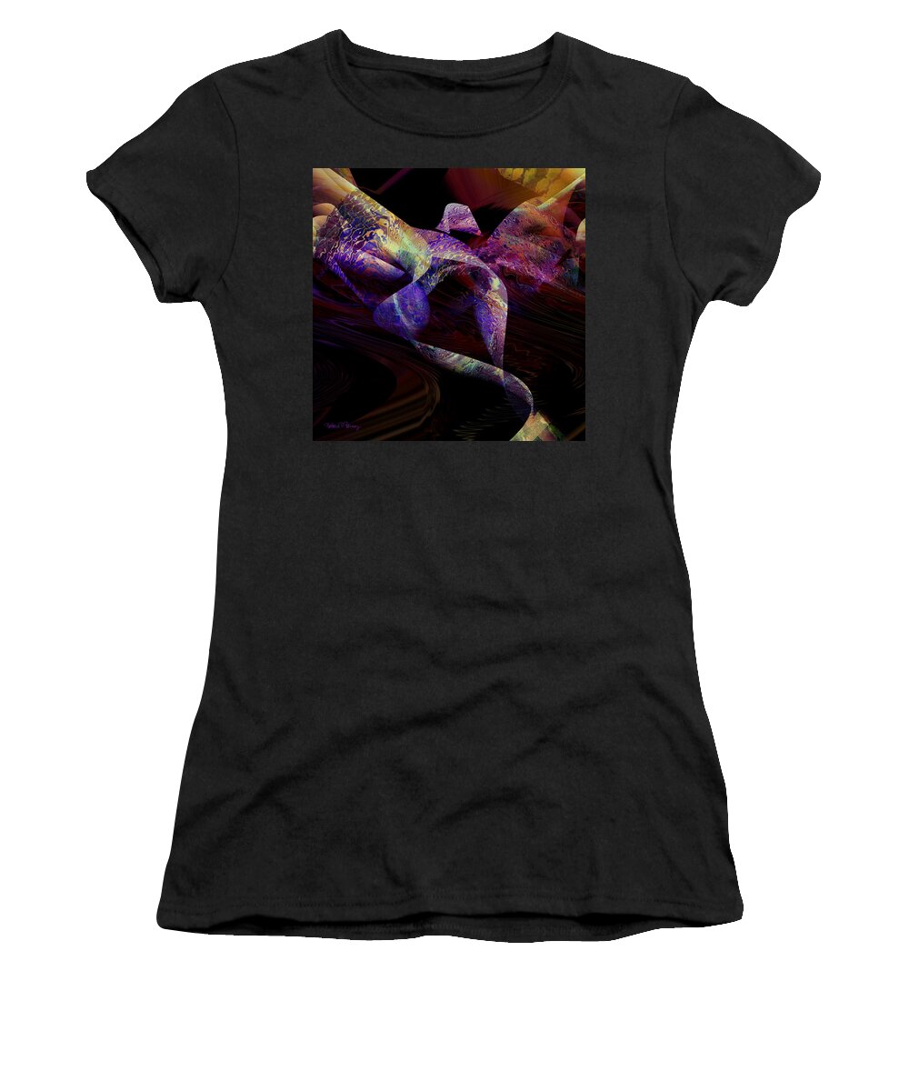 Abstract Women's T-Shirt featuring the digital art Flight by Barbara Berney