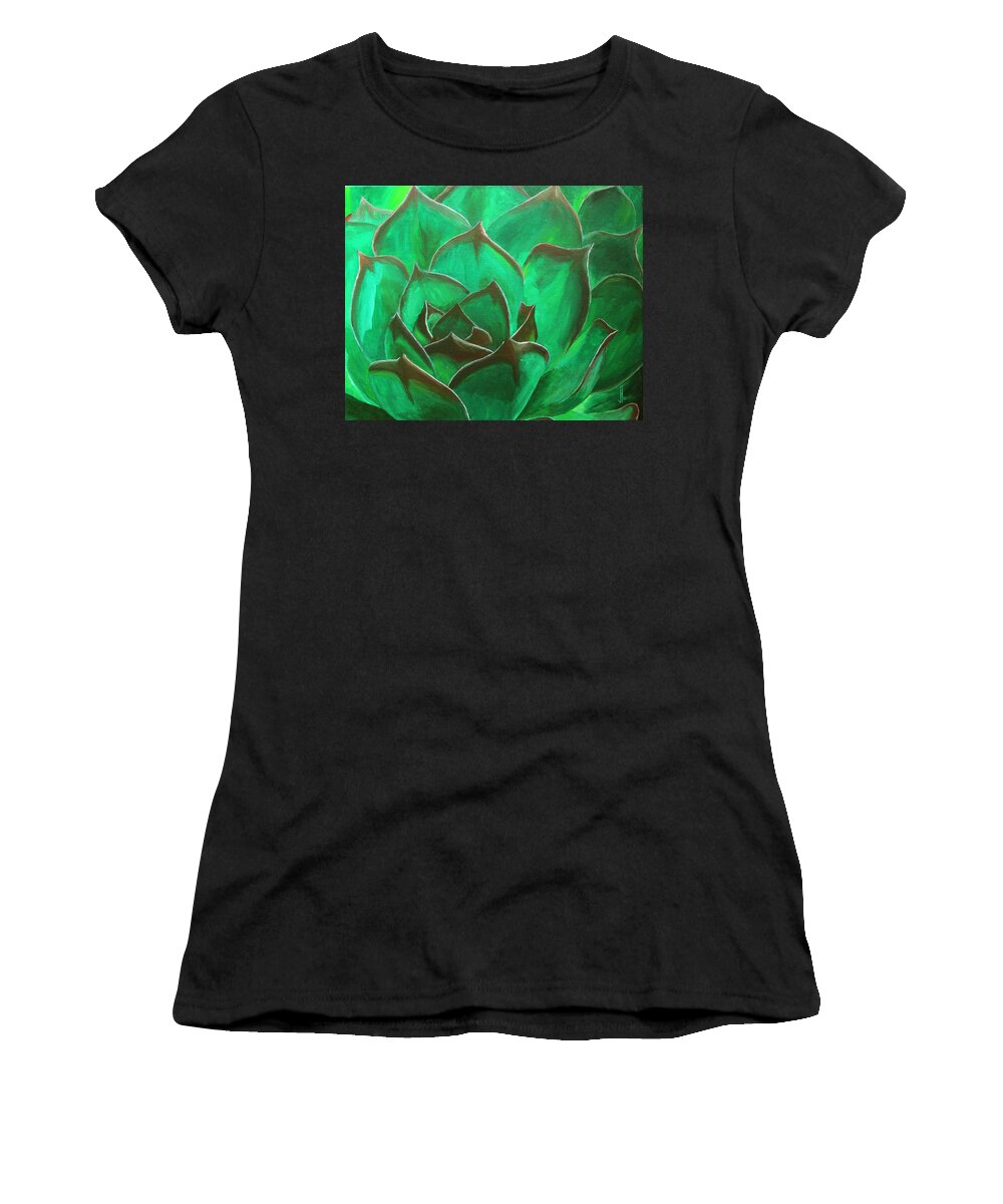 Flora Women's T-Shirt featuring the painting Flora Series-Number 3 by Jim Harper