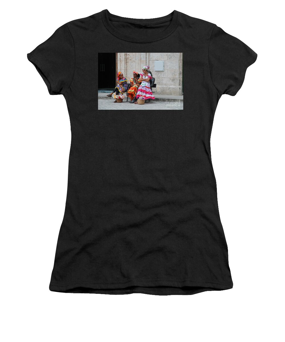 Cuba Women's T-Shirt featuring the photograph Flower Meeting by Jim Goodman