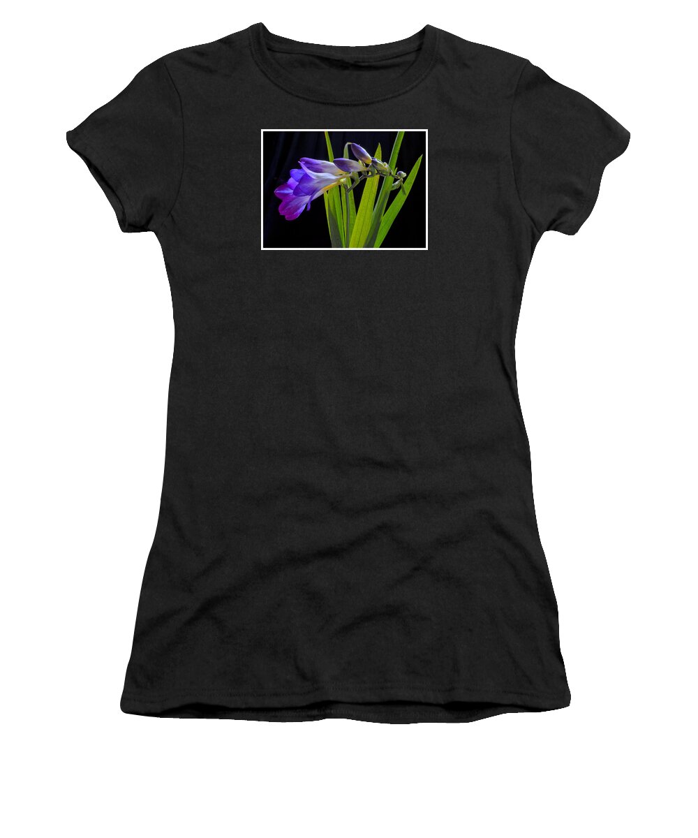 Flowers Women's T-Shirt featuring the photograph Flowers Backlite. by Josephine Buschman