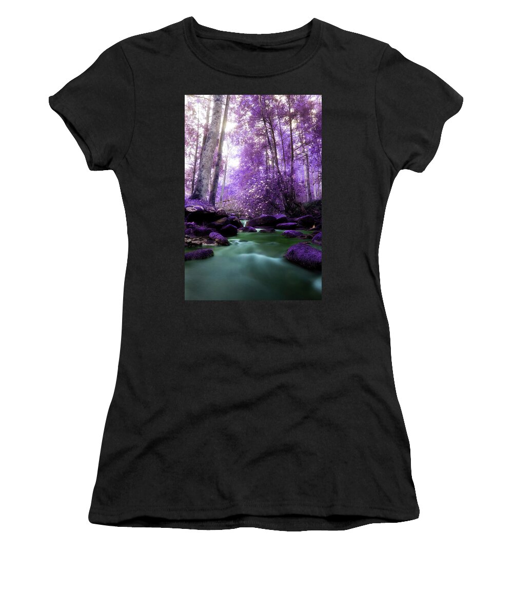 River Women's T-Shirt featuring the photograph Flowing Dreams by Mike Eingle