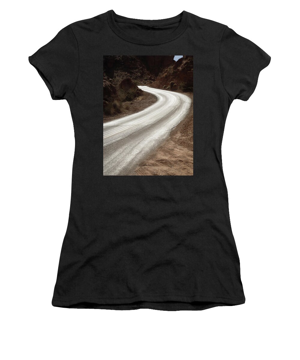 Road Women's T-Shirt featuring the photograph Follow by Lynn Wohlers