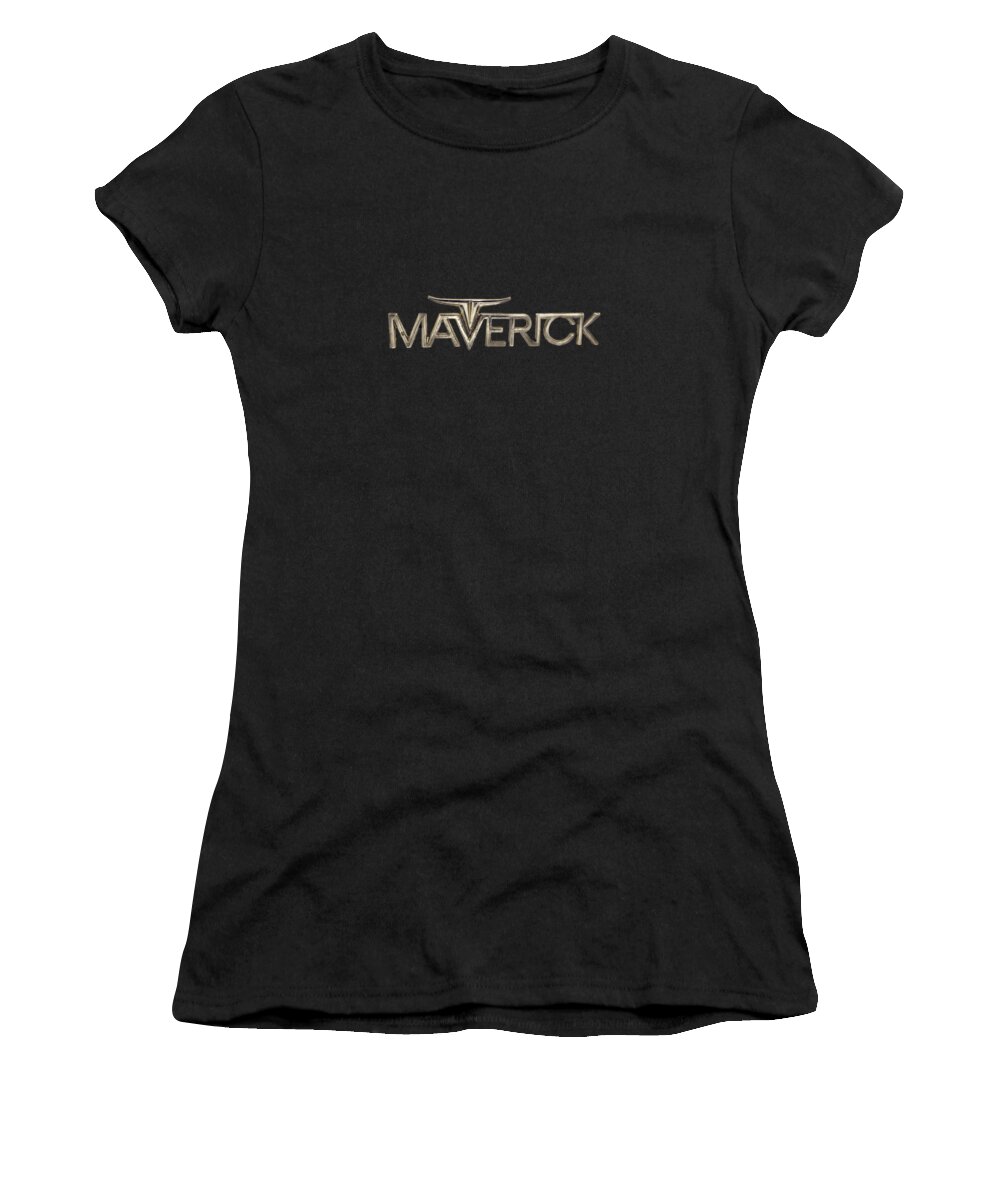 Automotive Women's T-Shirt featuring the photograph Ford Maverick Badge by YoPedro