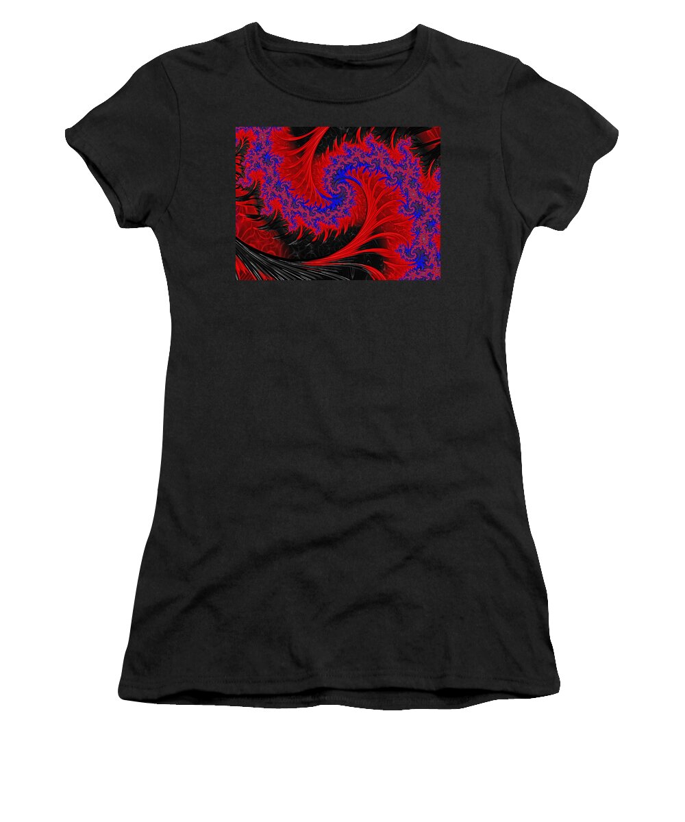 Fractal Women's T-Shirt featuring the digital art Fractal Art - Flamenco Dancer by HH Photography of Florida
