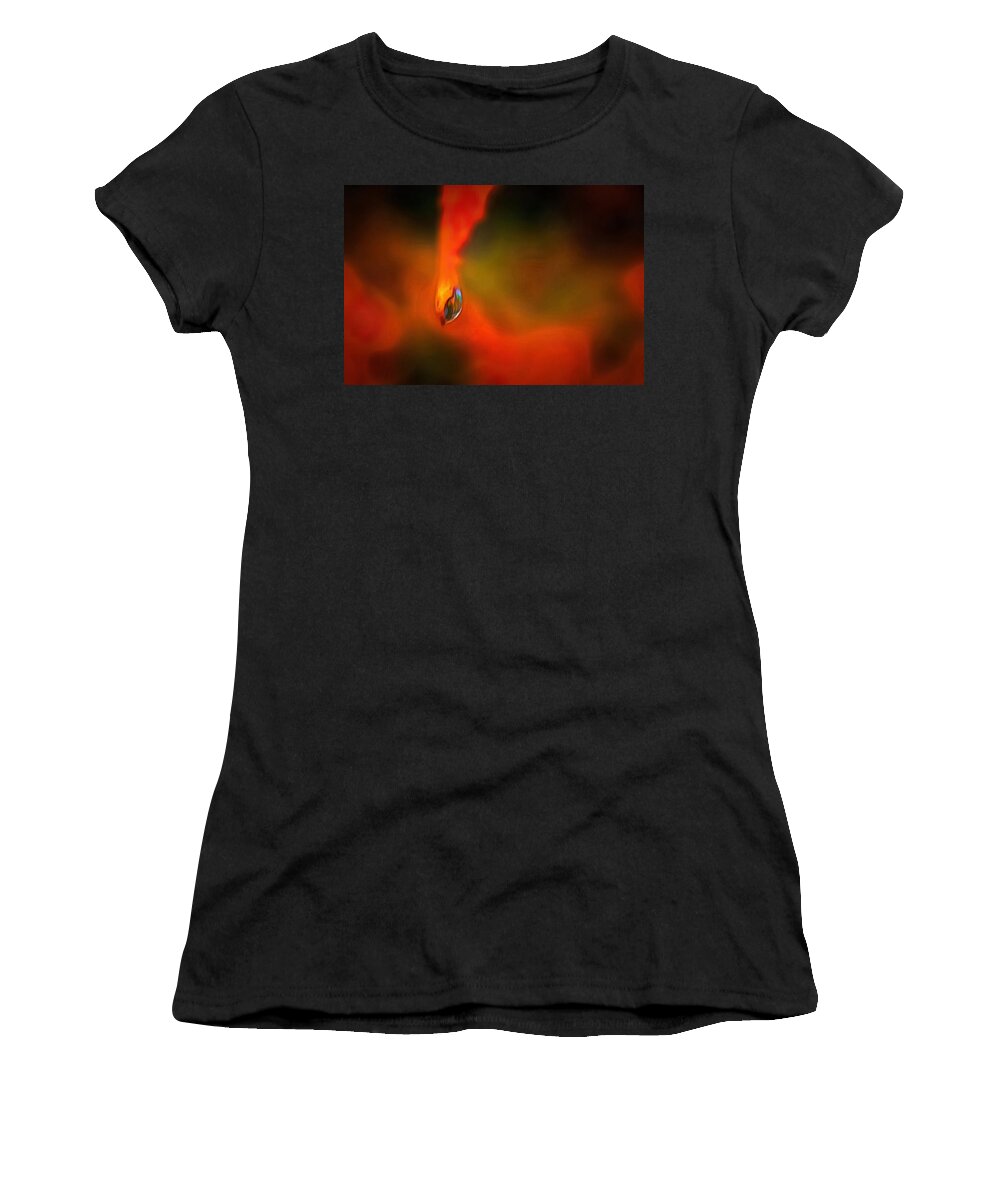 Teardrop Women's T-Shirt featuring the mixed media Freddy Fender by Trish Tritz